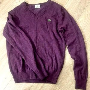 Lacoste purple wool sweater.